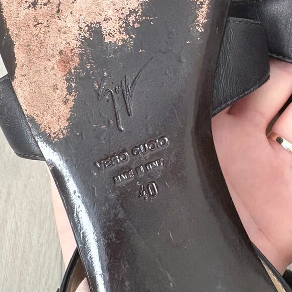 Giuseppe Zanotti Brown Leather Buckle Sandals Size 10 - Picture 8 of 13